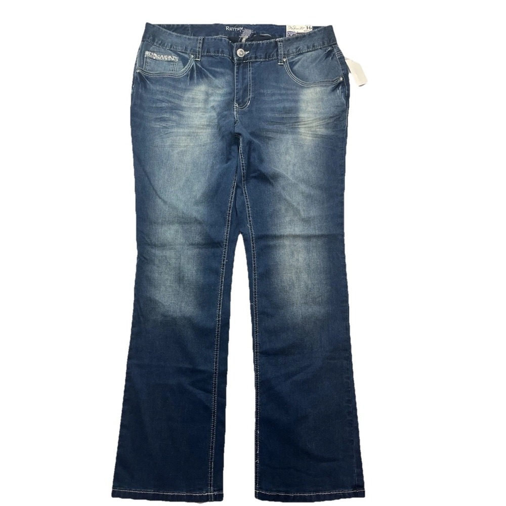 Rhythm In Blues Jeans Slim Boot‎ Size 16 Reg Modern Fit NWT